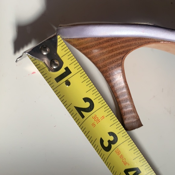 NORDSTROM LAVENDER LEATHER SHOES WOODEN HEELS SZ 6 HEEL MULE - Picture 11 of 14